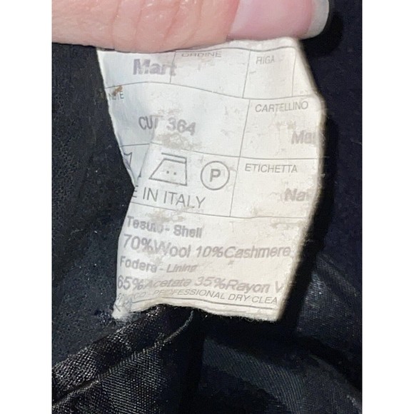 Mario Valente Cashmere And Wool Overcoat Men’s 44R Made In Italy - Picture 4 of 8